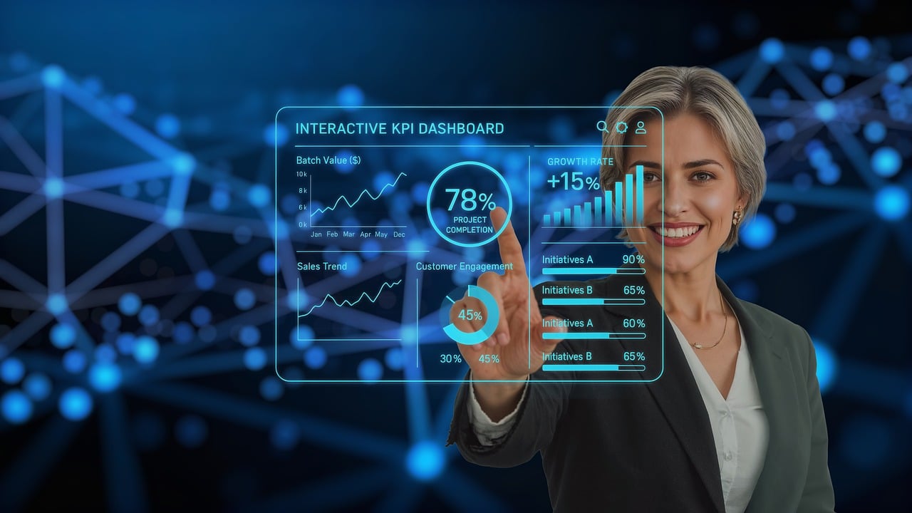 Digital health dashboard showing patient metrics and appointment scheduling interface